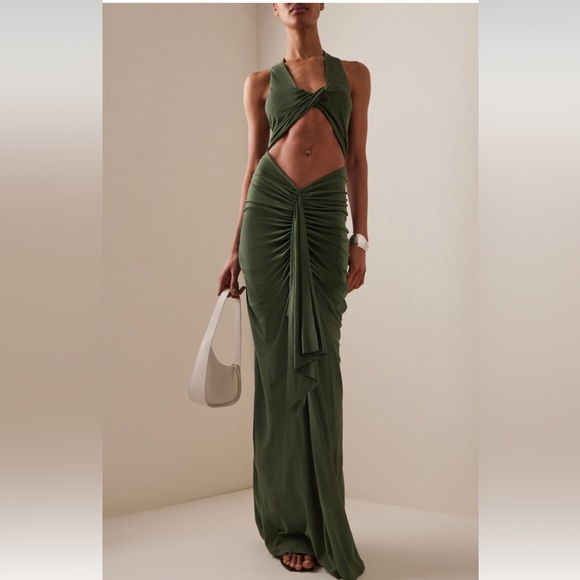 Christopher Esber
Vivenda Draped Midi Dress
Color: Green
Size: AU 8 - Picture 4 of 6